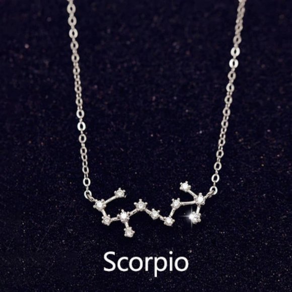 Jewelry - Sterling Silver Diamond Zodiac Necklace--Scorpio